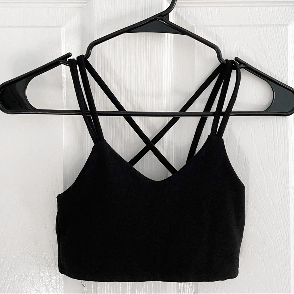 Brandy Melville Cross Back Bralette - OS